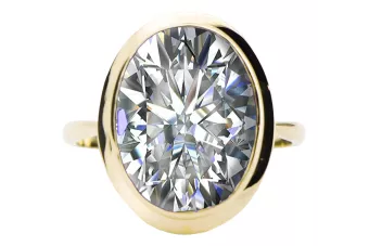 Anillo Circón Oro amarillo de 14 quilates Artesanía vintage vrc285y